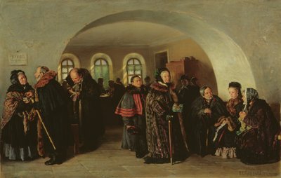 The Treasury at the Pension Day by Vladimir Egorovic Makovsky